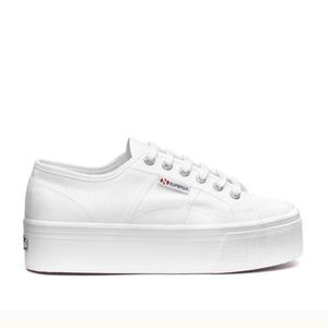 Superga White Platform Sneakers